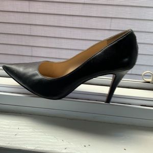 Woman heels black leather
